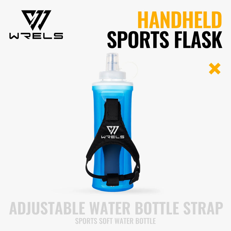 WRELS TPU Soft Water Bottle BPA Free Hydration Flask Running Cycling Hiking Outdoor Squeeze Collapsible Handheld Sports Kettle