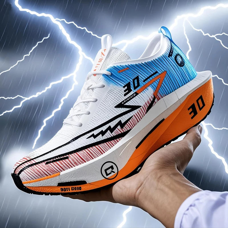 Couple Sneakers for Men Women Lightweight Breathable Professional Marathon Training Jogging Shoes Lightweight Mesh Tennis Shoes