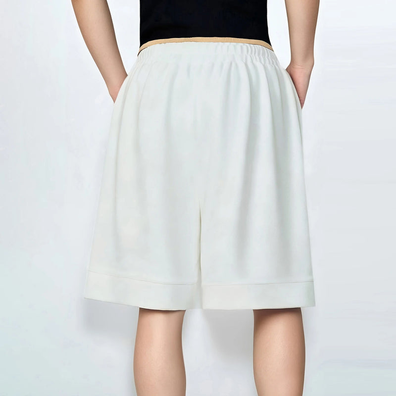 Amii Waffle Textured Women's Shorts 2026 Summer New Elastic Waist Loose Pants Cotton Casual Versatile Women's Clothing 12622169