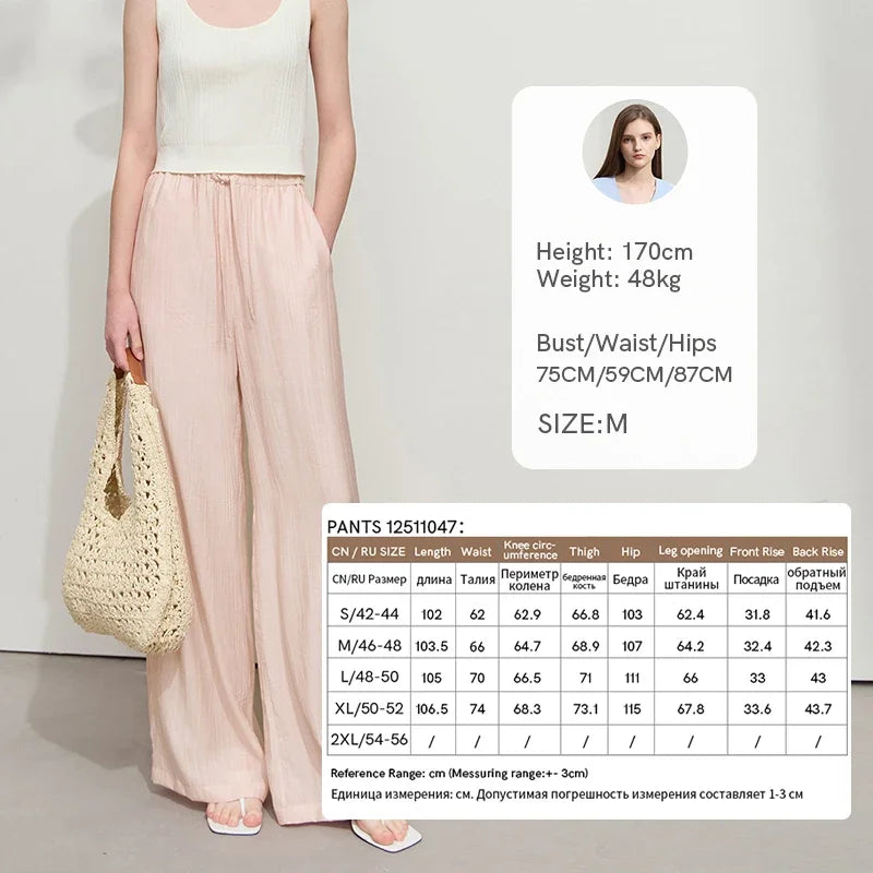 អាវ AMII Minimalism សម្រាប់ស្ត្រី 2026 រដូវស្លឹកឈើជ្រុះថ្មី ខោរលុង អាវធម្មតា លក់ដាច់ដោយឡែក ខោជើងវែងត្រង់ 12511048