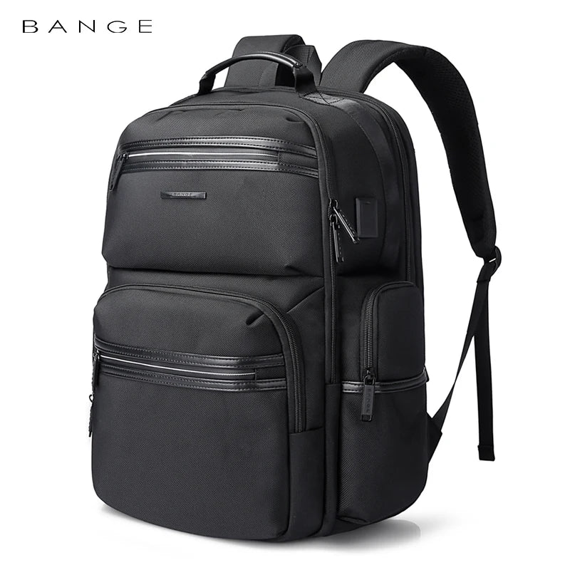 BANGE Anti Theft Laptop Backpack 15.6" Anti-wrinkle Waterproof USB Recharging Oxford Backpack Men Fashion Travel Bag Backpacks