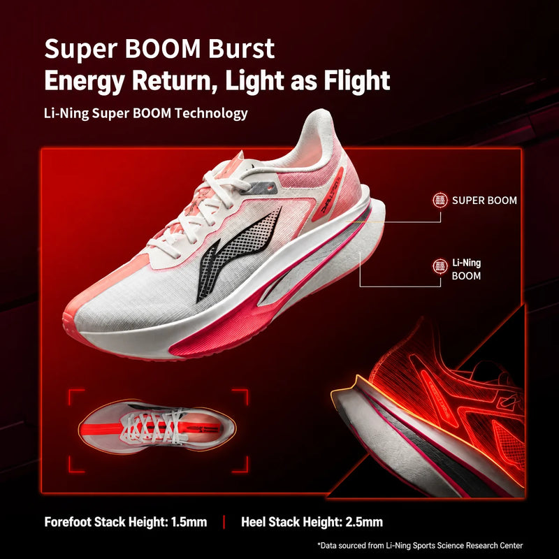 ស្បែកជើងរត់ប្រណាំងបុរស Li-Ning FEIDIAN 6 CHALLENGER SUPER BOOM ស្រាល ស្រាល ស្រាល ធ្វើពីក្រណាត់ LiNing ARMW003