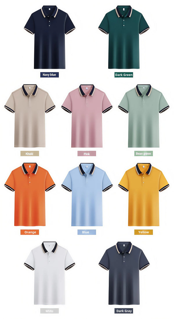 2026 Spring Causal  Polo Shirt Short Sleeve Turn-down Collar 10 Fashion Colors Corporate Office  Workwear Group  Custom  Logo