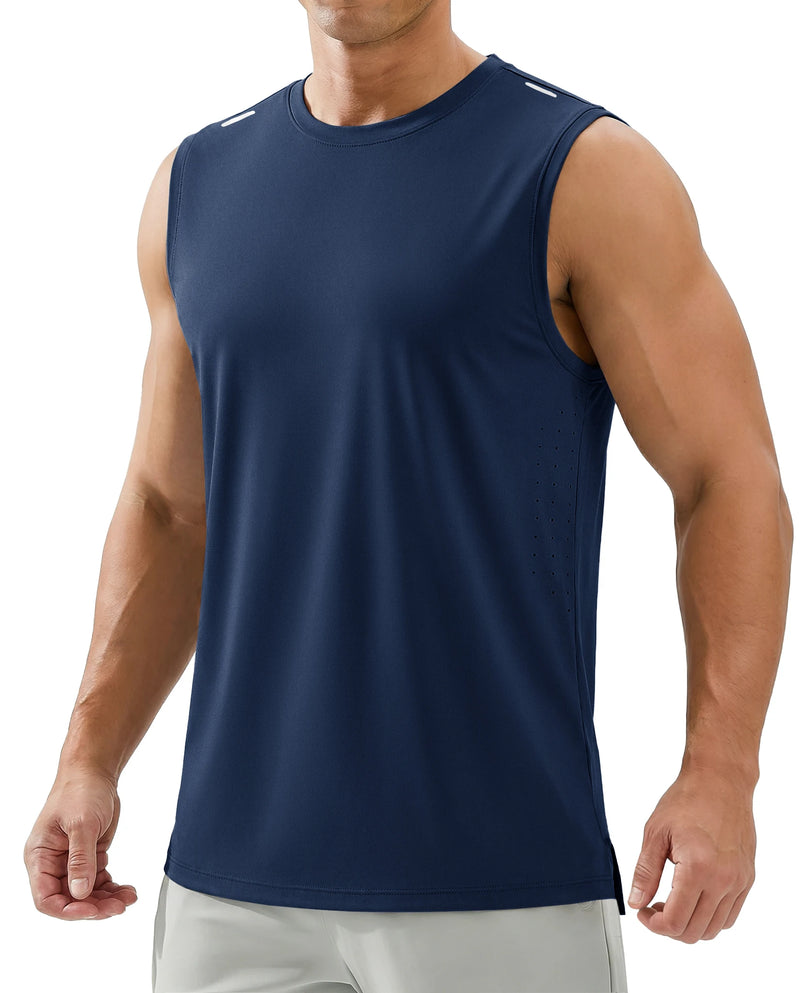 TACVASEN Mens Lightweight Tank Tops Quick Dry Fitness Workout Sleeveless Shirts Summer Muscle Gym Vest Athletic Tank Tops USsize