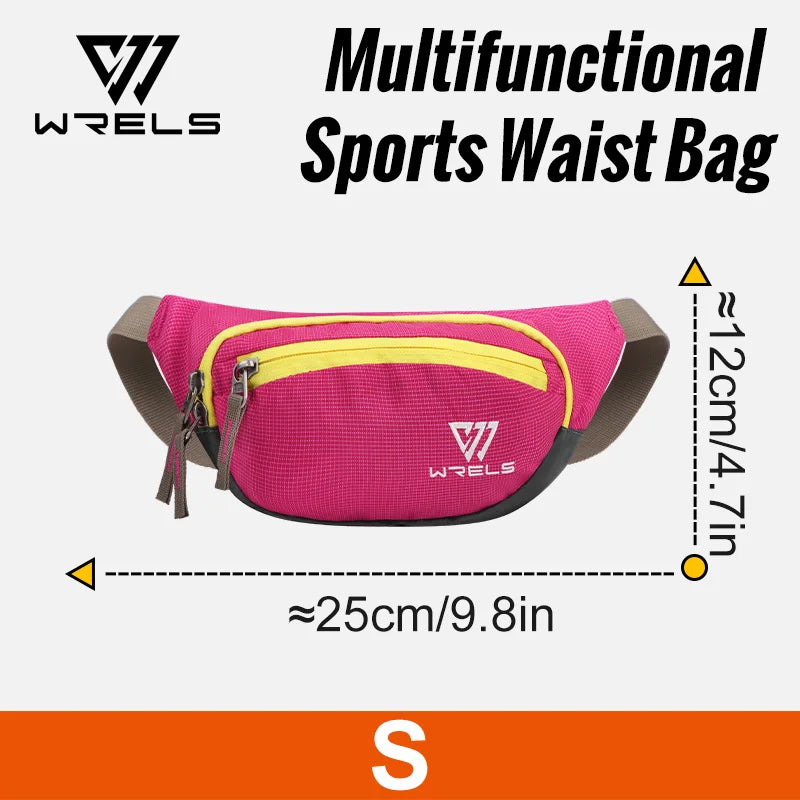 WRELS Fanny Pack Waist Bag Small Waistpack for Jogging Hiking  Adjustable Fannypack Waistpack with Multi-Pockets Sports Beltbag
