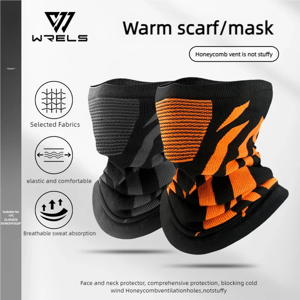 WRELS Winter Warm Outdoor Sports Cycling Face Mask Windproof Headband Scarf Protection Thermal Mask Hiking Camping Tube Scarf
