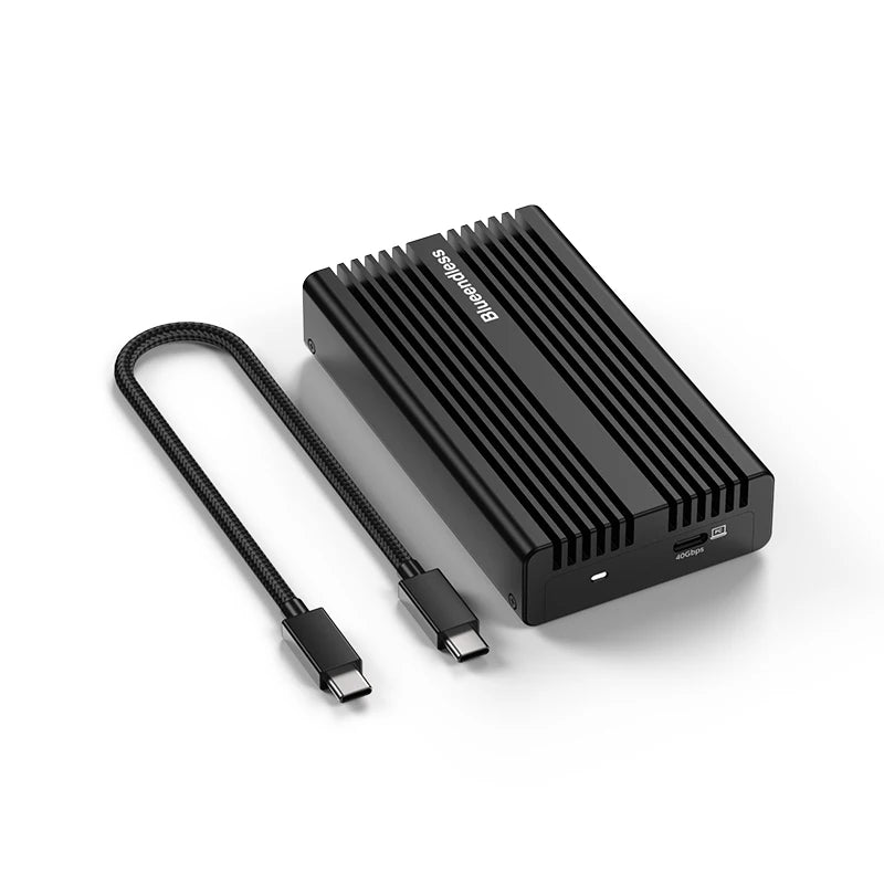 ស្រោមខាងក្រៅអាលុយមីញ៉ូម Blueendless 40Gbps NVMe SSD USB4.0 PCIe3.0x4 M.2 PCIe SSD ឆបគ្នាជាមួយ Thunderbolt 3/4