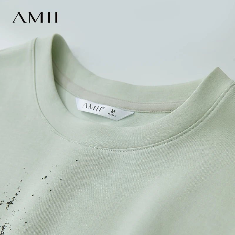 រ៉ូបនារី Amii សាមញ្ញសម្រាប់ការធ្វើដំណើរទៅធ្វើការ ស្រាល យុវវ័យ ដៃខ្លី បោះពុម្ពលើក្រណាត់សូត្រ 12521014