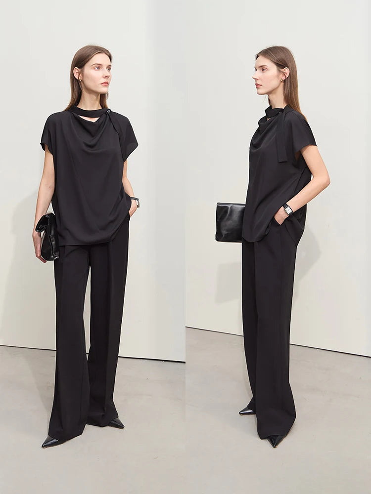 អាវធំរដូវក្តៅនារី Amii Minimalism ឆ្នាំ ២០២៥ អាវធំថ្មីរឹងមាំចងជាមួយដៃអាវអាវធំរលុងរបស់ស្ត្រី 12422010