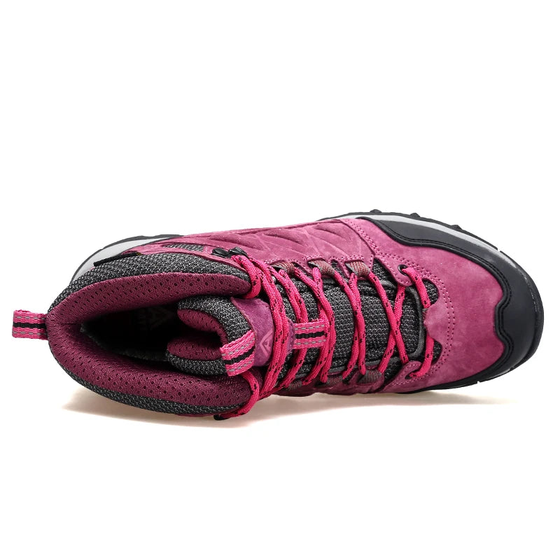 HUMTTO Trekking Shoes for Women Waterproof Sports Climbing Hiking Boots Woman New Winter Luxury Designer Outdoor Womens Sneakers