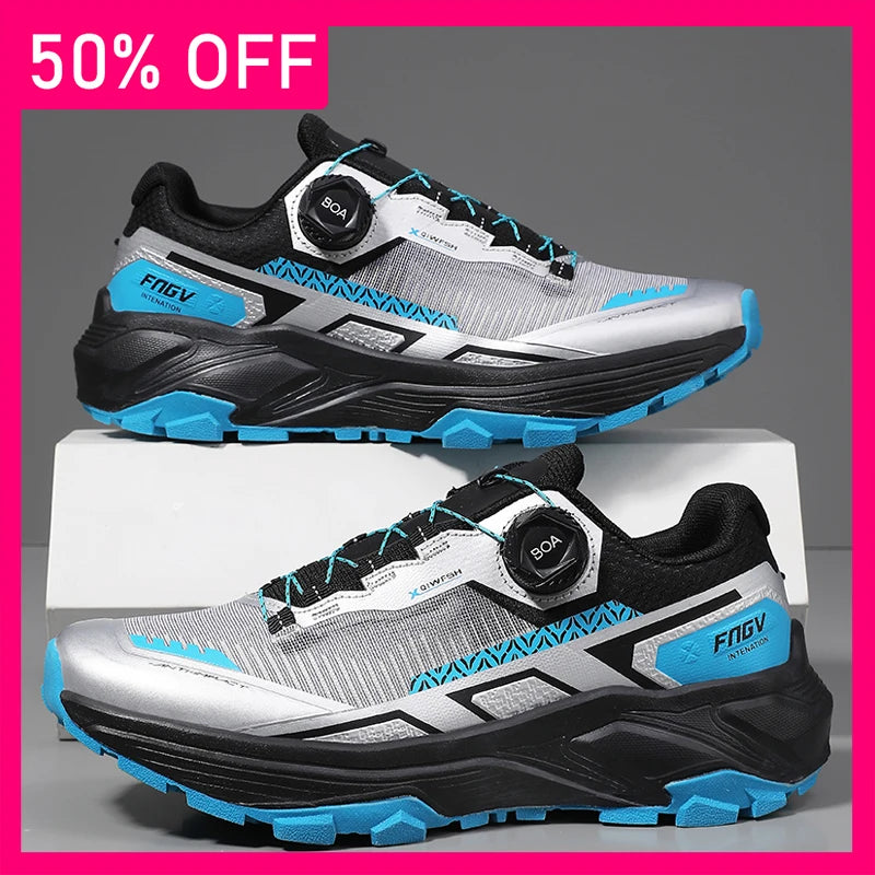 Men Sneakers Trendy Mesh Breathe Professional Running Training Shoes Thick Sole Anti Slip Wear-resistant City Walking Sneakers