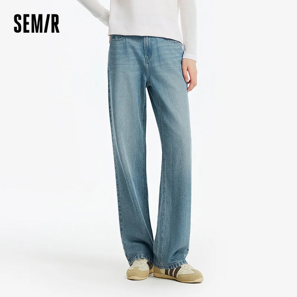 ខោខូវប៊យ Semir សម្រាប់នារី ត្រជាក់ឆ្នាំ 2026 ខោជើងវែងបែប Retro ធម្មតាសម្រាប់ទីក្រុង ស្ទីលប្រចាំថ្ងៃ ទន់ មានផាសុកភាព ទាន់សម័យ អាចប្រើប្រាស់បានច្រើនយ៉ាង