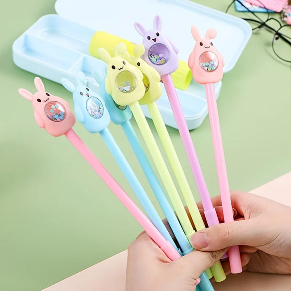 2/4pcs Sparkling Gel Pens - Smooth Black Ink Writing for School & Office Supplies,Festival Supplies.Cute and Creative Design