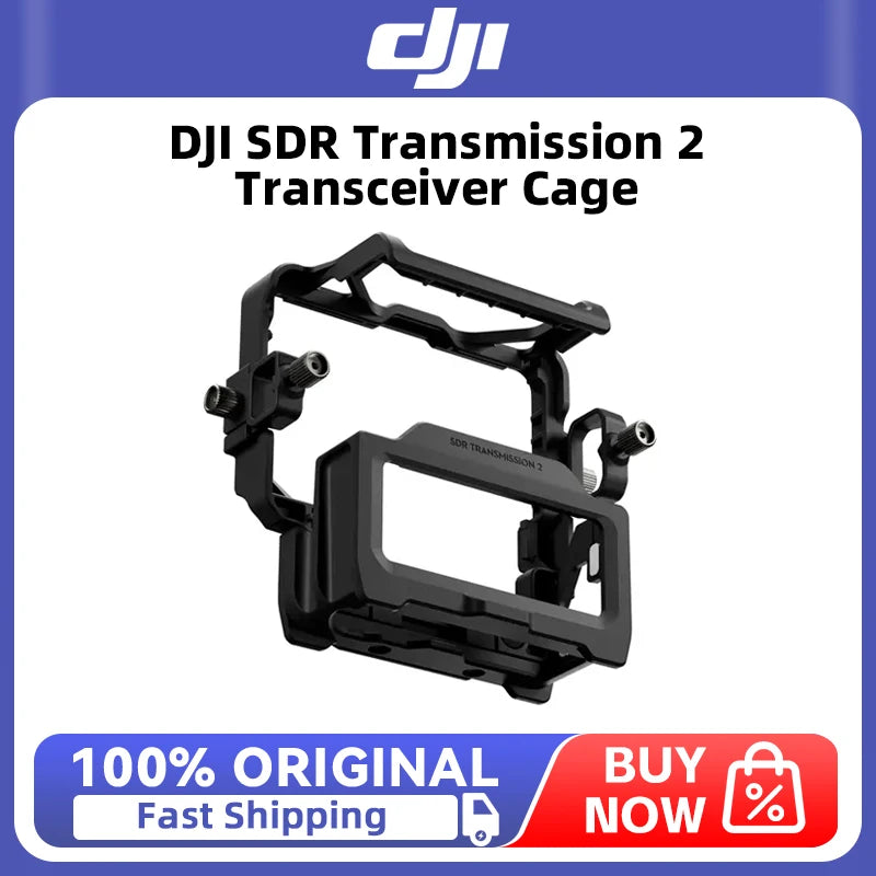 DJI SDR Transmission 2 Transceiver Cage Provides protection, mounting points, and cable clamps