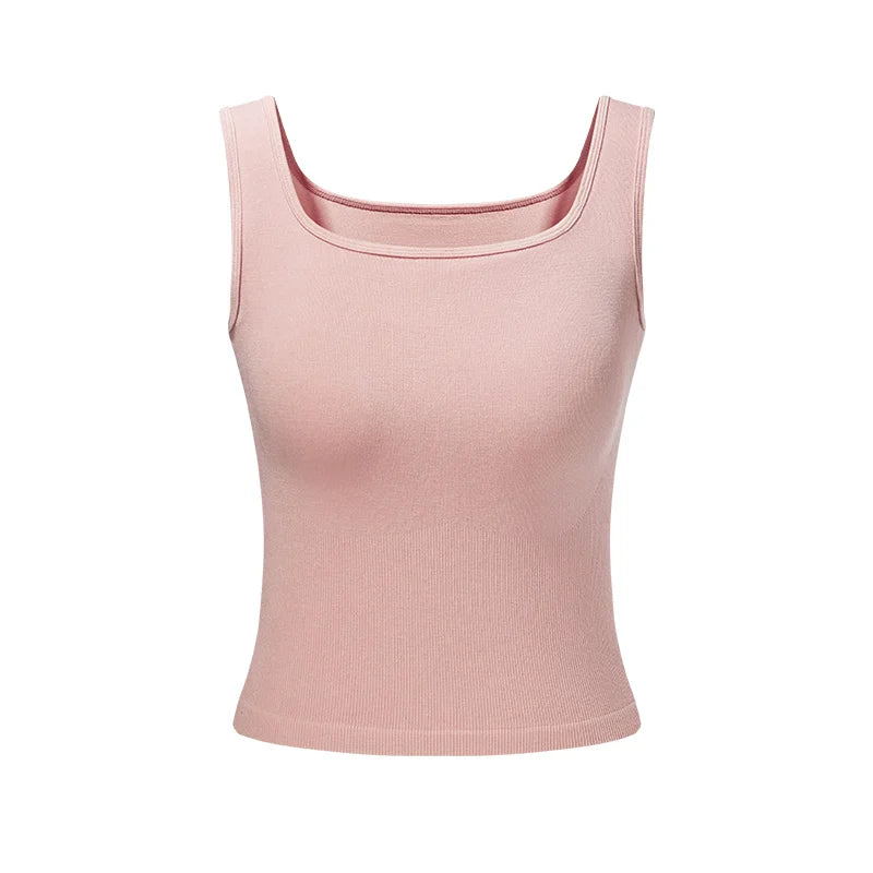 Semir Women Tanktop Padded Sports Fitness Wide Strap Solid Slim Fit 2026 Breathable Everyday Outerwear Base Layer