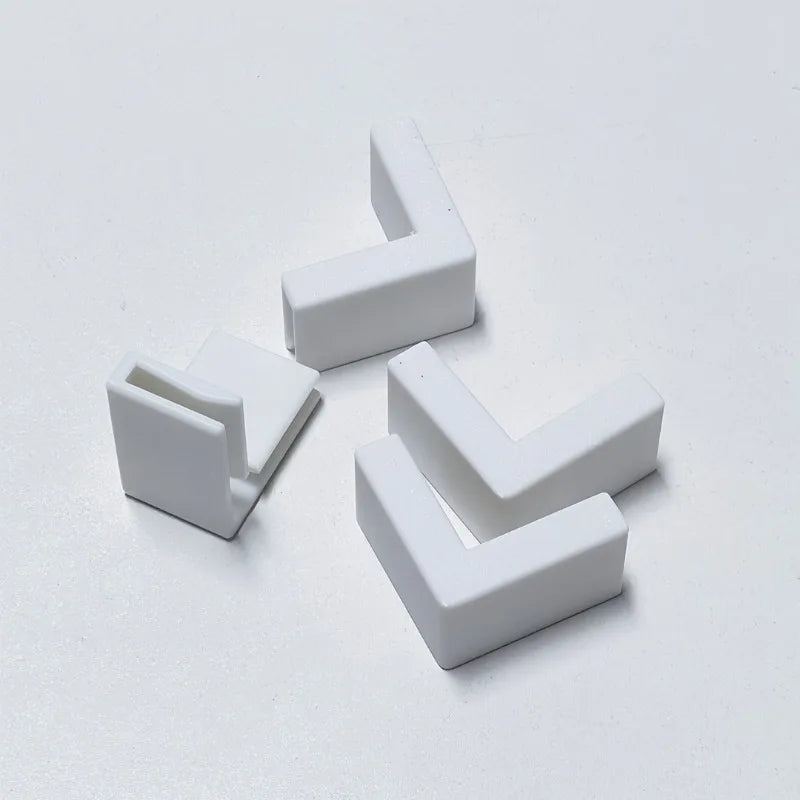 1set/4pcs 3D Printed Carton Corner Right Angle Clips, Corrugated Box Edge Reinforcement Fixing Clamps for Box Reuse Making.