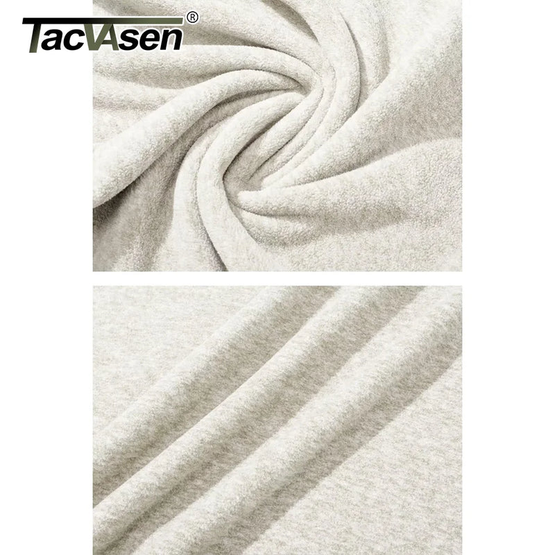 TACVASEN 1/4 Zipper Collar Spring Fleece Sweaters Mens Warm Sweatshirts Breathable Casual Sports Hiking Turtleneck Pullover Tops