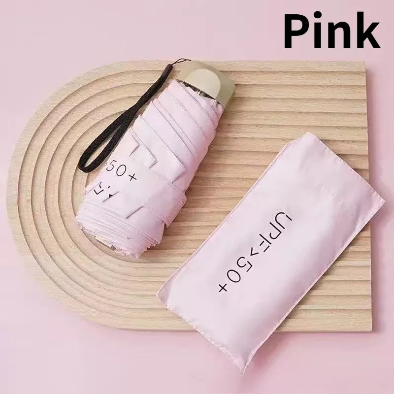 1pc 6 bones sunshane Umbrella Manual Opening And ClosingPerfect for Sun Protection And Portability for Commuting, Shopping