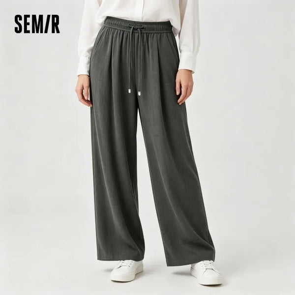 ខោស្ត្រី Semir 2026 ជើងធំទូលាយ ចង្កេះយឺត ទន់ ស្ទីលទីក្រុង ធម្មតា រាល់ថ្ងៃ ទន់ មានផាសុកភាព ប្រចាំថ្ងៃ