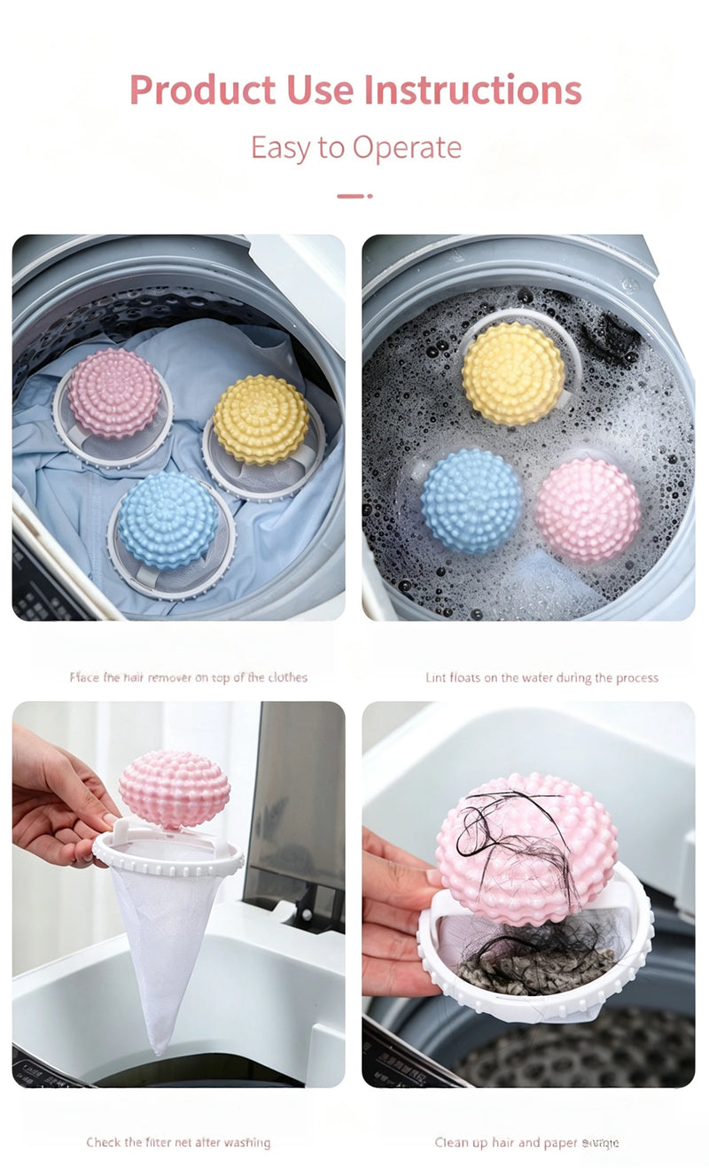 Household Cleaning, Laundry Ball, Washing Machine, Filter, Suction, anti Entanglement, Adhesive Hair Remover, Floating Debris