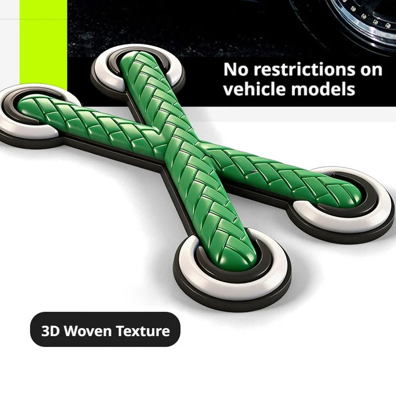 SEAMETAL 1/3pcs Universal Car Motorcycle Decals PVC Funny Cross Shoelaces Adhesive Decorative Stickers for Car Styling Accessory