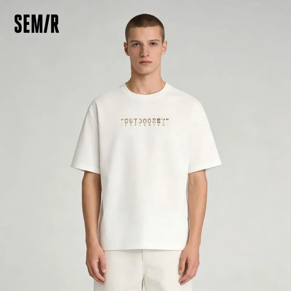 អាវយឺតបុរស Semir អក្សរ 2026 ប៉ាក់រាងរលុង កមូល ធម្មតា ស្ទីលប្រចាំថ្ងៃ ទន់ មានផាសុកភាព ពាក់ប្រចាំថ្ងៃ