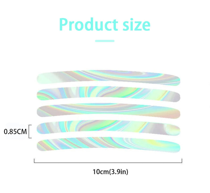 SEAMETAL 20/40PCS Car Motorcycle Wheel Reflective Strips Colorful Hub Stickers Car Styling Decal Sticker Safety Warning Tape