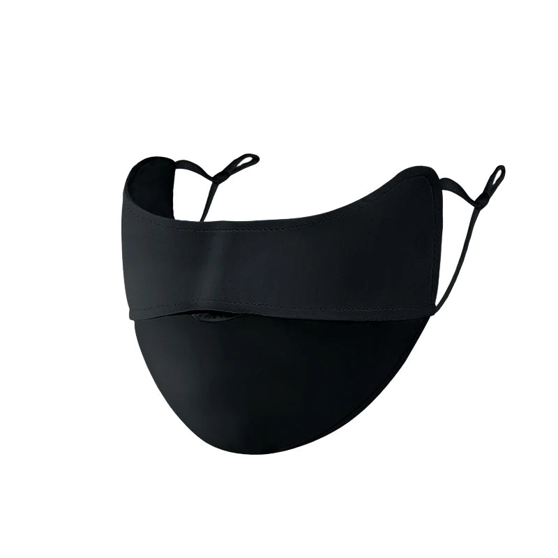 Ice Silk Sunscreen Mask Women Outdoor Cycling Hiking Sun Protective Face Mask Adjustable Breathable Cool Anti-UV Sun Face Cover