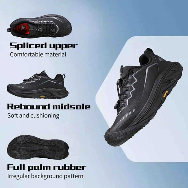 HUMTTO Men's Outdoor Sports Shoes Non-slip Trekking Shoes for Men Breathable Hiking Boots Leather Safety Walking Sneakers Man