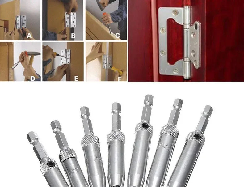1 Set Self Centering Hinge Drill Bit Door Cabinet Hinge Locating Hole Cutter Woodworking Tool HSS Center Drill Bit 5/64-1/4