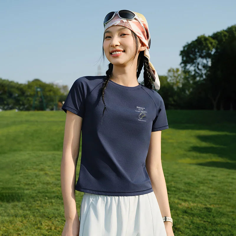 Semir Women Tshirt Moisture Wicking UV Protection Raglan Sleeve Top 2026 Summer