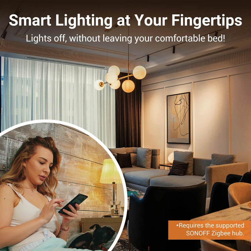 SONOFF ZBM5-120 Zigbee Smart Wall Switch Voice Control via eWeLink App Alexa Google No Neutral Wire Relay Detach Smart Scene