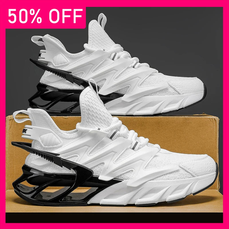 Men Sneakers New Thick Soles Rebound Shock Absorption Comfort Versatile Sneakers Teenagers Road Jogging Fitness Shoes for Men