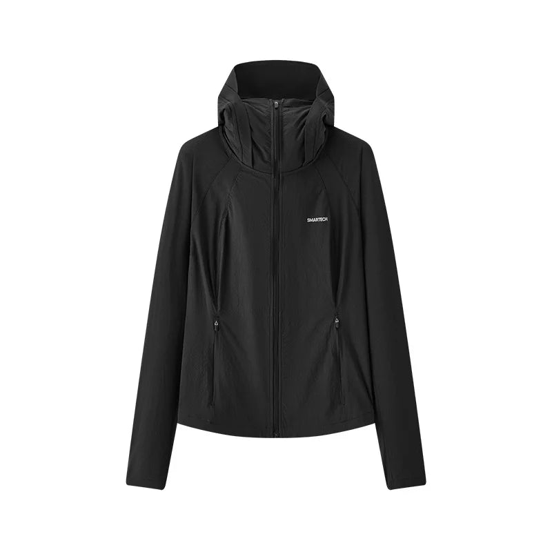 Semir Women Jacket UV Protection Cool Feeling Breathable Moisture Wicking High Elastic Slim Raglan Sleeve Hiking Outdoor Top 202