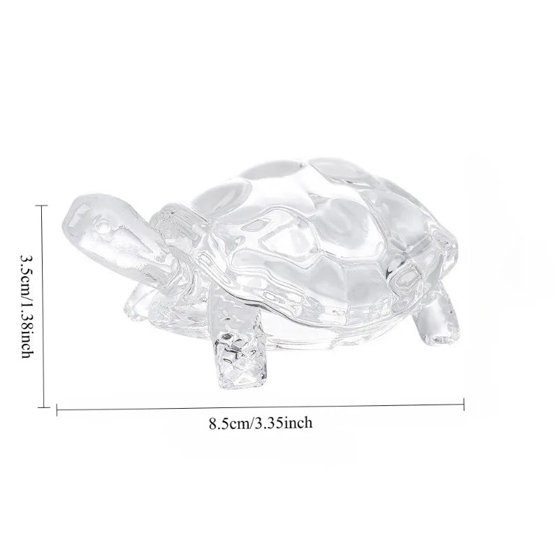 1/2PCS Mini Crystal Tortoise Statue - Chinese Lucky Charm Ideal for Home, Bedroom,Office Decor, Festive Holiday Decoration