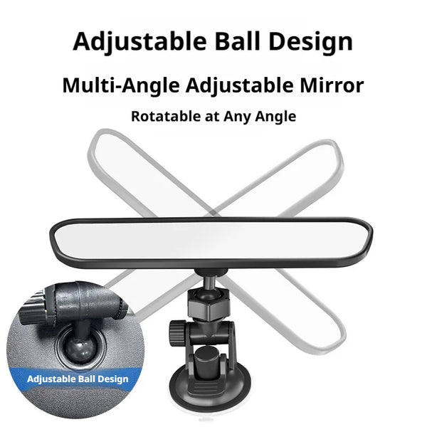 SEAMETAL Car Rear View Mirror 360 Degree Rotates Observe Mirror Wide-angle Mirrors Adjustable Suction Cup for Car Accessories