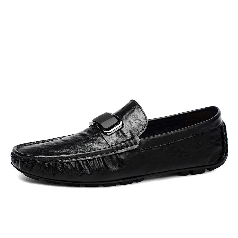 Spring Autumn Mens Luxury Loafers Men Slip On Leather Shoes Driving Loafer Shoes Big Size 46 47 Dropshipping