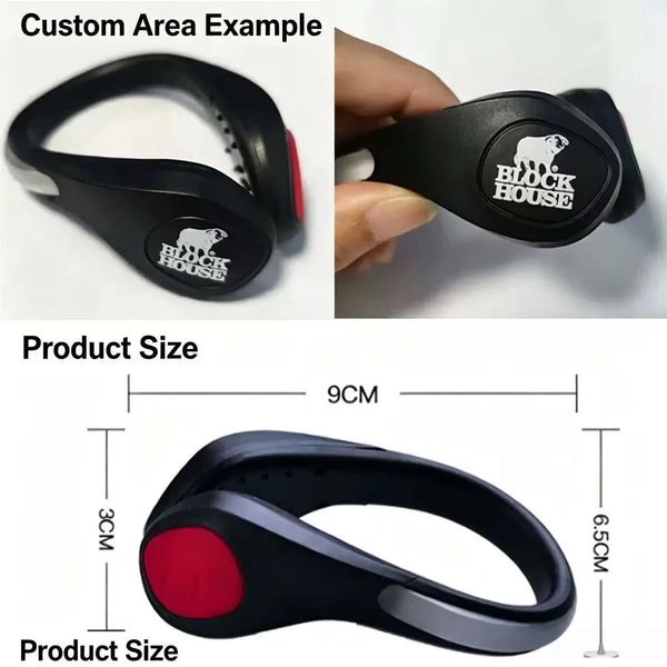 Mini U Shape LED Shoe Clip Light Luminous Flashing Warning Light for Night Running Cycling Street Dance Outdoor Sports Safety