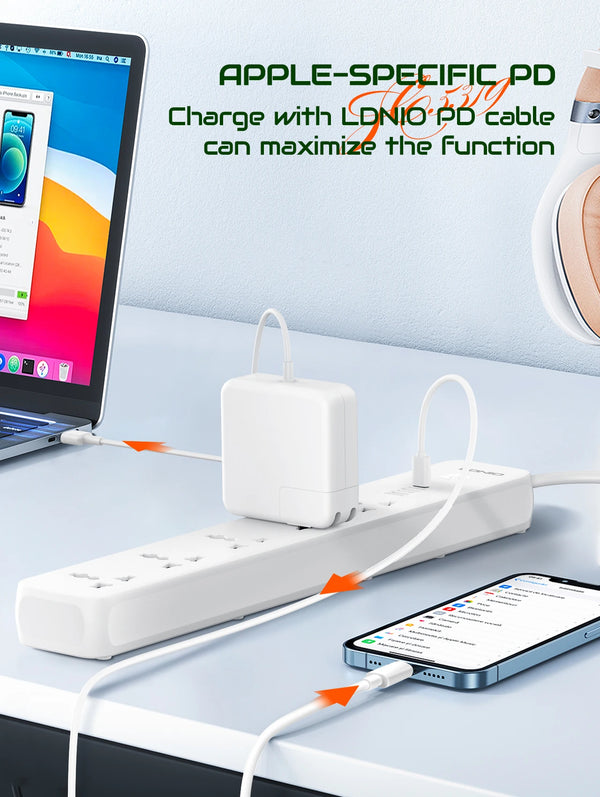 ឌុយភ្លើង LDNIO 2500W មានរន្ធដោត AC ចំនួន 5 និងរន្ធសាកថ្ម USB ចំនួន 3 ខ្សែបន្ថែម 2 ម៉ែត្រ សម្រាប់ផ្ទះបាយ ប្រើប្រាស់ក្នុងផ្ទះ ប្រើប្រាស់ជាមួយឌុយ EU UK US