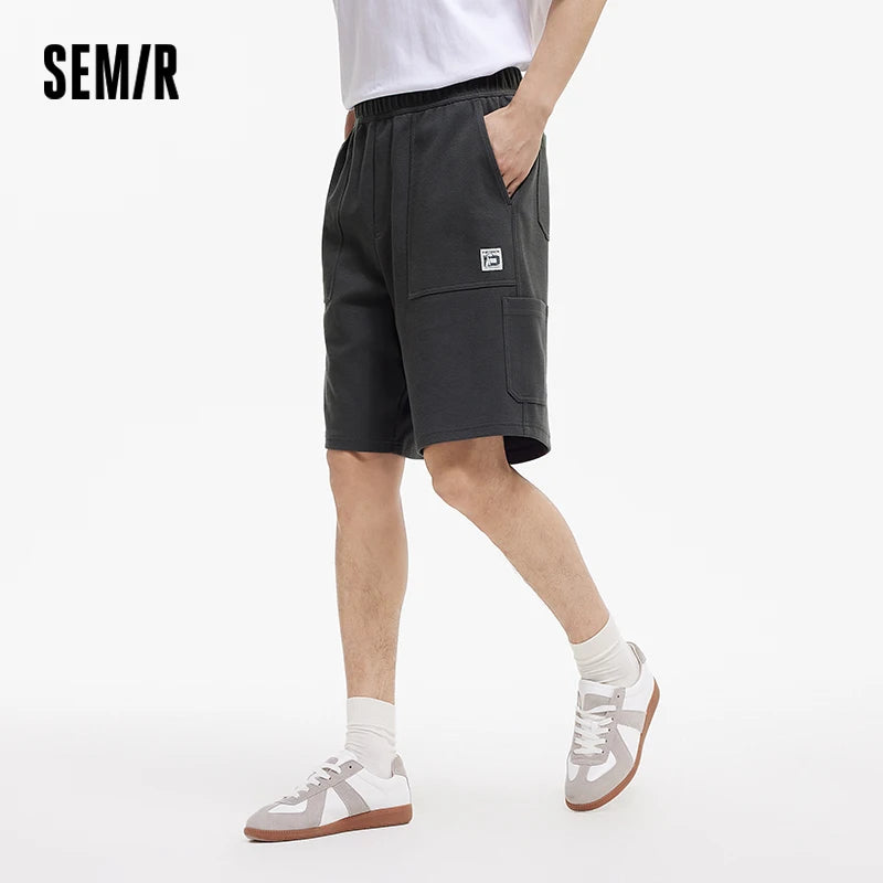 Semir Men Pants Pineapple Texture Lumber Workwear Loose Straight Knit 2026 Summer Casual Style Soft Comfy Daily Top
