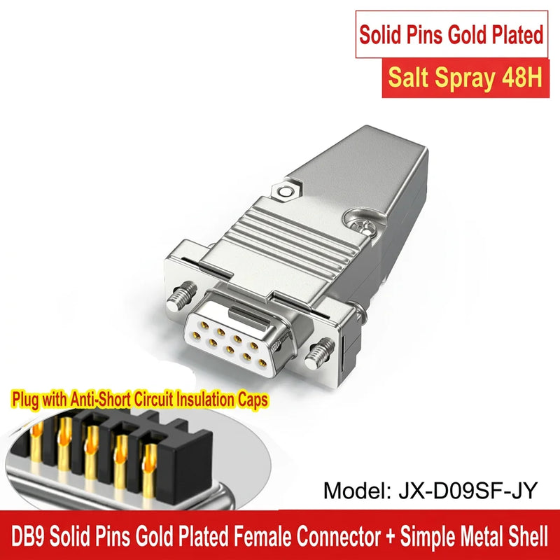 DIVEDEER Industrial DB9 Male & Female Connectors 9-Pin RS232/485 Serial Port COM Adapter Plug