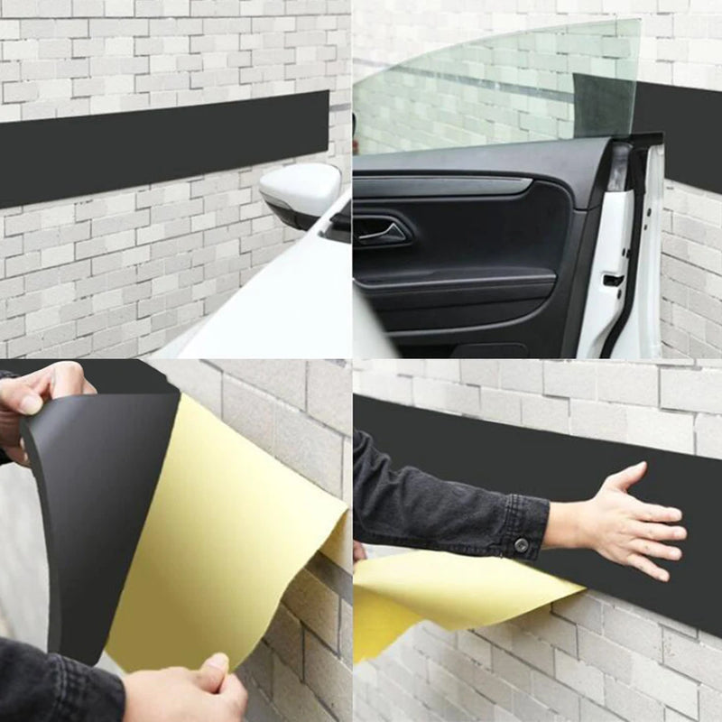 SEAMETAL 200X20cm Car Door Protector Garage Rubber Car Styling Wall Guard Bumper Safety Parking Lip Bumper Exterior Protector