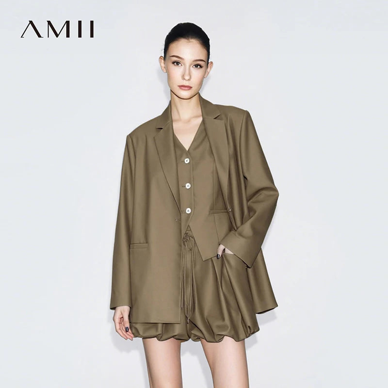 អាវធំ Amii សម្រាប់ស្ត្រី រដូវស្លឹកឈើជ្រុះឆ្នាំ ២០២៦ អាវធំថ្មីដែលមានស្នាមរន្ធនៅលើស្មា អាវធំប៉ាក់អាវធំរលុងប្រវែងមធ្យមសម្រាប់ស្ត្រី 12641056