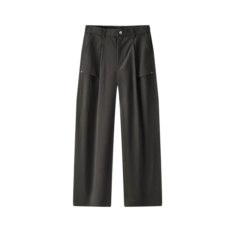 Semir Women Pants Texture Loose Pleated Semi Elastic Waist Cargo Style Wide Leg Casual 2026 Fashion Daily Street Wear