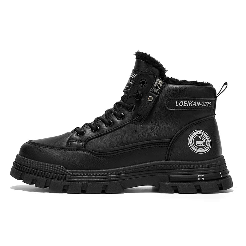 Men's winter comfortable casual shoes versatile outdoor cotton warm shoes plus size fashion youth non-slip soft-sole work shoes