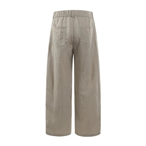 2026 Spring Summer New Thin Lyocell Breathable Linen Casual Pants for Men Clothing Soft Comfort Big Pocket Male Trousers LX6037