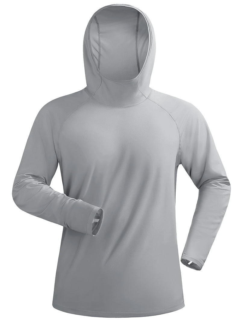 TACVASEN Men's UPF 50+ T-shirts Quick Dry Hoodie Long Sleeve Rash Guard Sun Protection SPF Quick Dry Hiking Swim Fishing Shirt