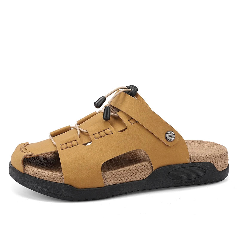 Men's Fashion One strap slippers summer new soft sole Non slip Quick Dry pool light walking casual Slides outdoor Beach slippers