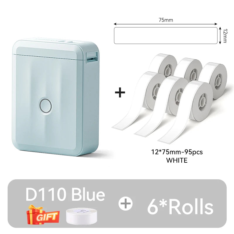Niimbot D110 Mini Portable Thermal Printer Smart Pocket Self-adhesive Label Printer Bluetooth Price Label Sticker Maker For Home