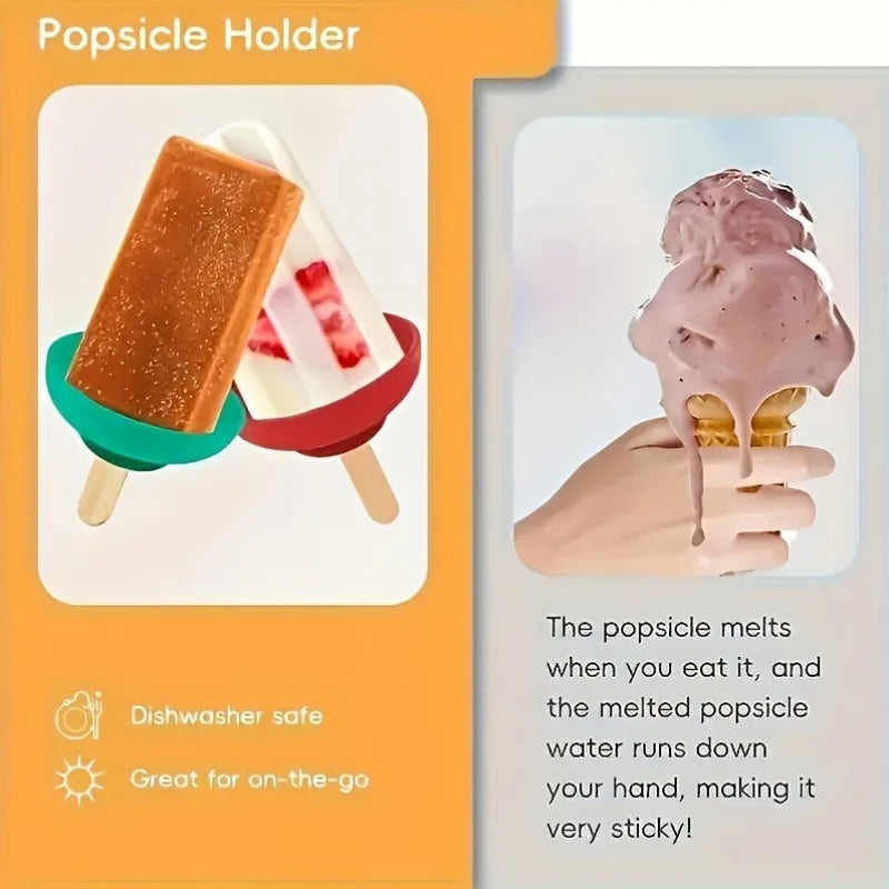 1/2pcs Ice Cream Rack Leak Proof Ice Cream Mold - Ice Cream Tray Bracket with Drip Cap Leak Proof, Portable.Ice cream rack.